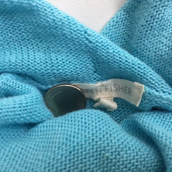 Eileen Fisher Open Cardigan Knit 100% Linen Sz S - Picture 4 of 5